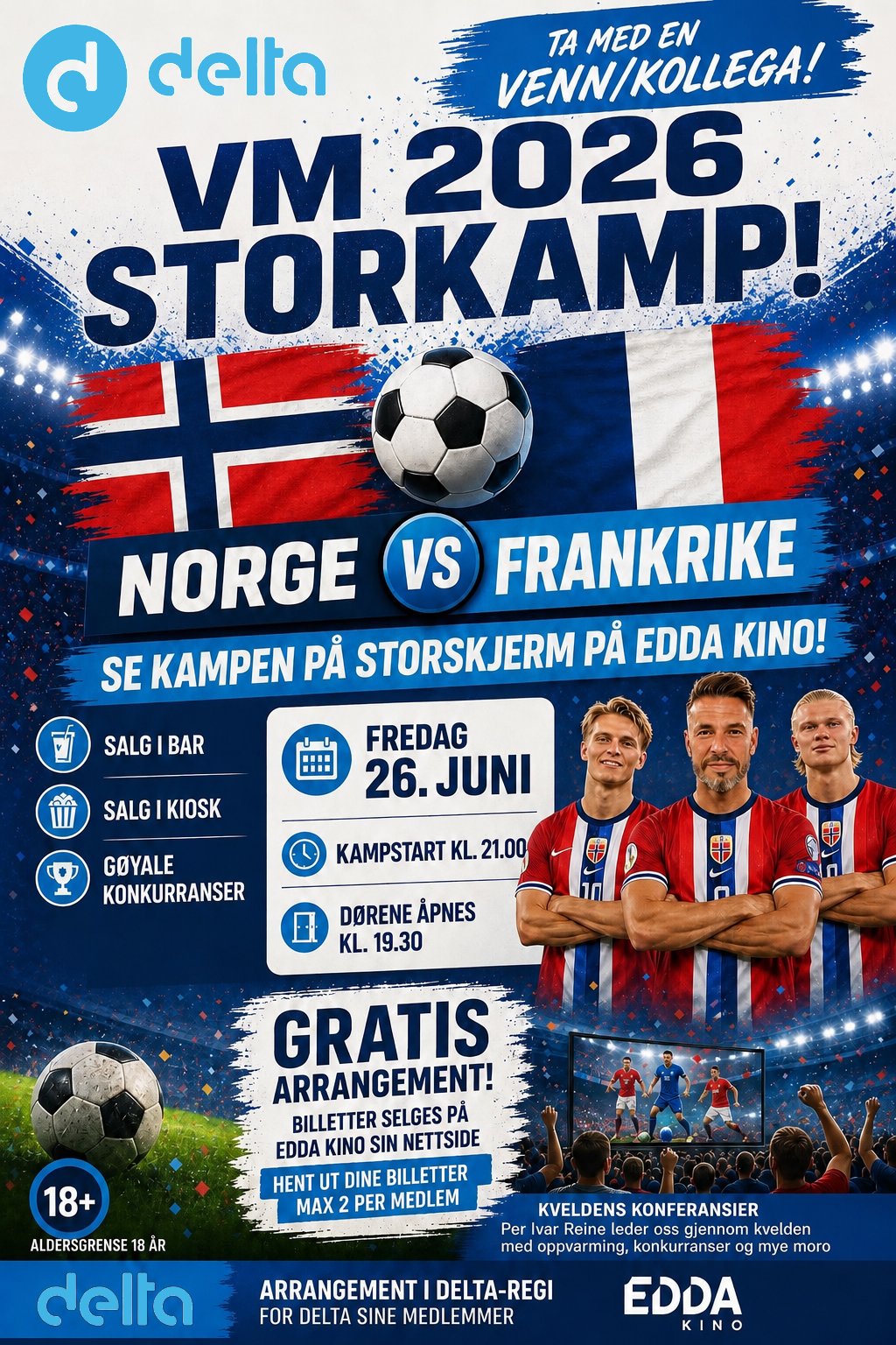 DELTA - Fotball VM på Edda kino