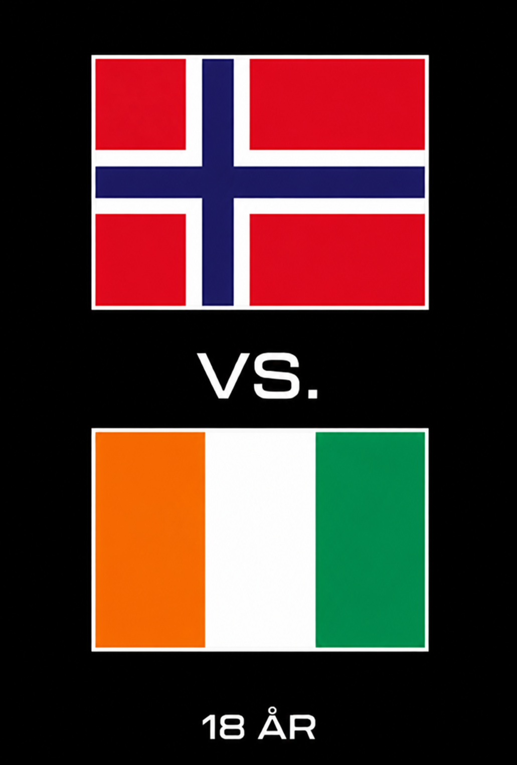 Fotball-VM 16.-delsfinale NORGE vs. Elfenbenskysten. 18 års aldersgrense. Dørene åpner 17.30