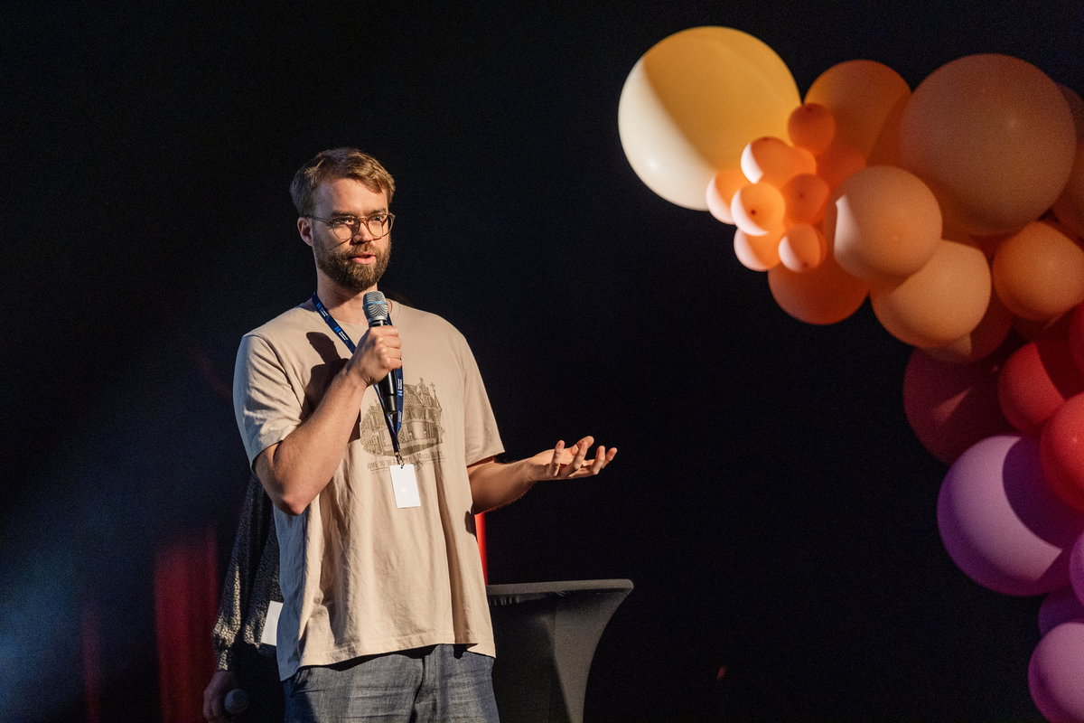 Benjamin Ree recieved the 2025 Storyline Production Award for his pitch in Haugesund last year. Photo: Grethe Nygaard