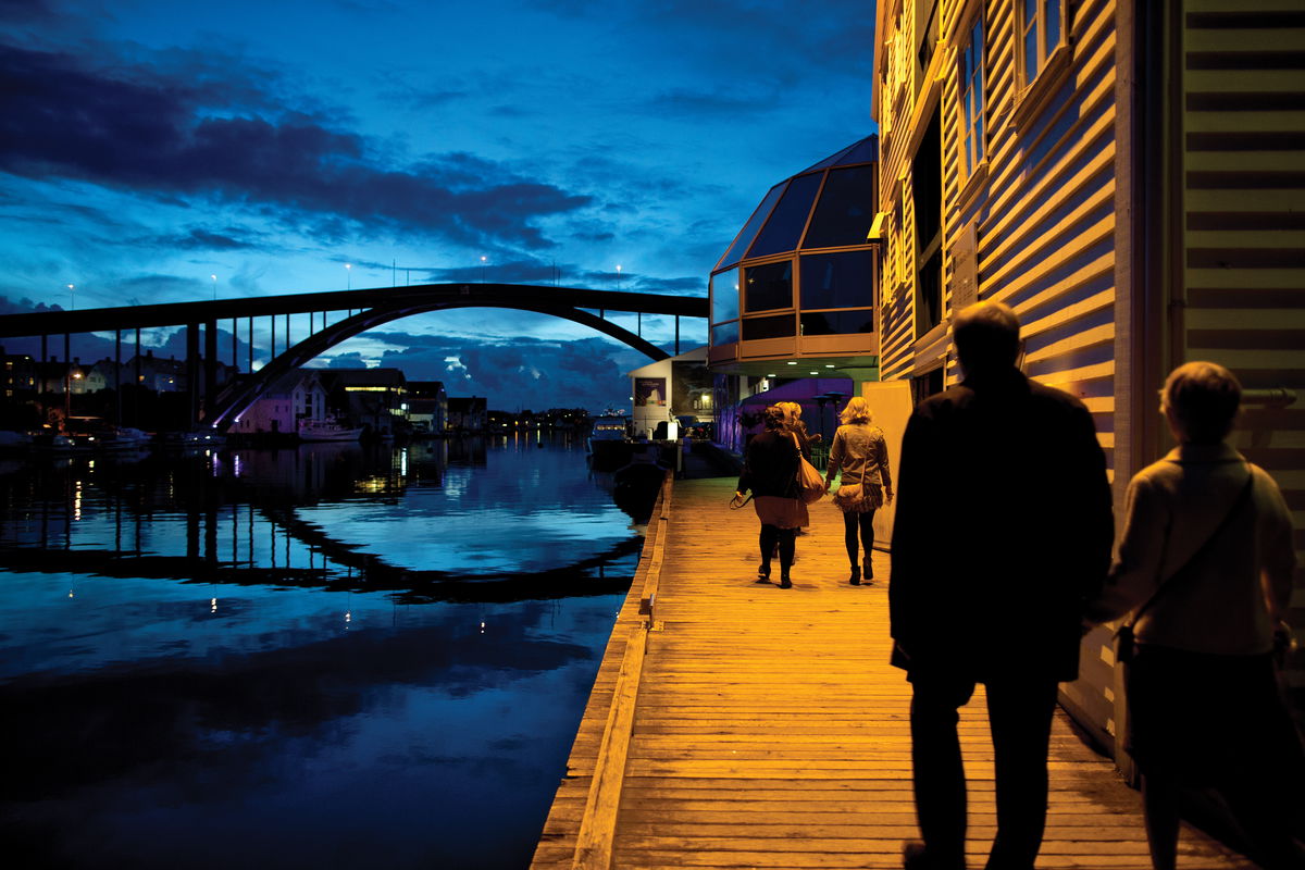 Smedasundet by night. Photo: Haakon Nordvik